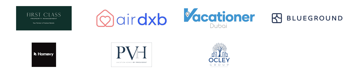 First Class, airdxb, Vacationer, Blueground, Homevy, PVH, Ocley
